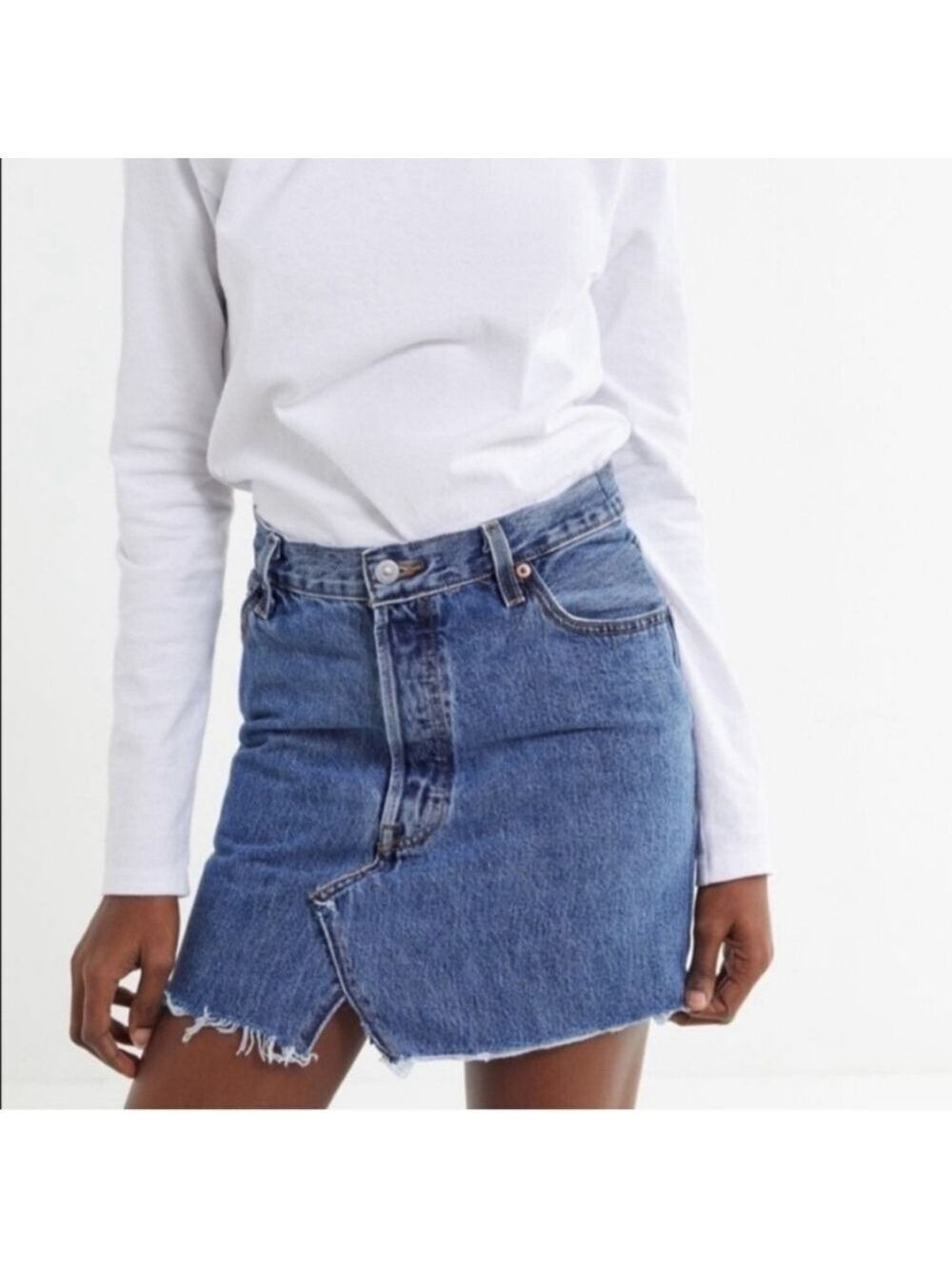 RECYCLED VINTAGE LEVI'S BY URBAN RENEWAL DENIM SKIRT - NWT - SMALL / XS - EUC